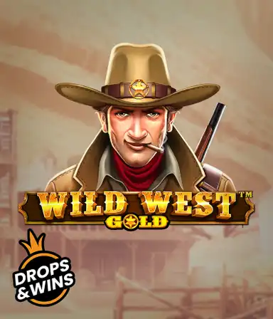 Meet the daring sheriff of "Wild West Gold," a thrilling slot game by Pragmatic Play. The image shows a stern-faced sheriff with a sheriff’s badge, set against a sun-baked Old West town backdrop. The game's title is prominently displayed in a classic font, complementing the Wild West adventure theme.